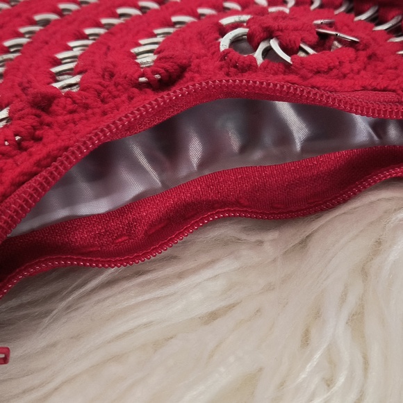 Handmade bag with crochet weaving technique.   New - Picture 7 of 11